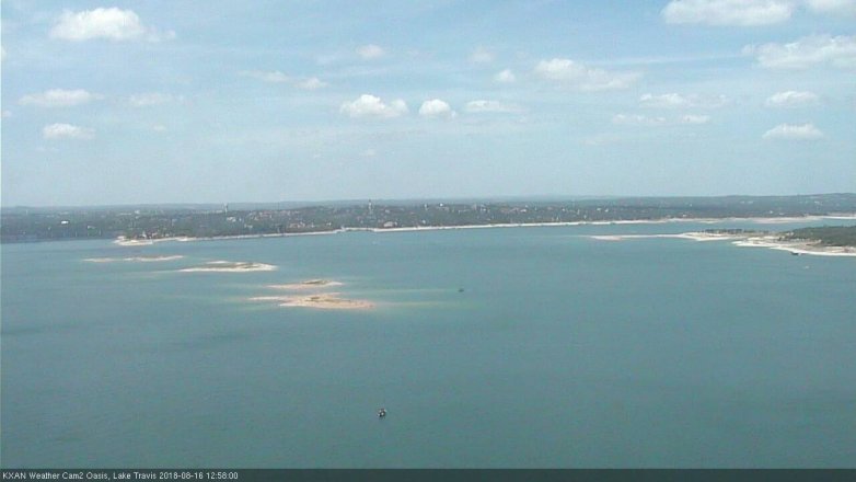 Lake Travis webcam, August 16, 2018 12:00 PM CT