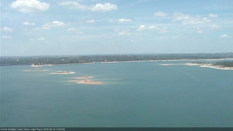 Lake Travis webcam, August 16, 2018 12:05 PM CT