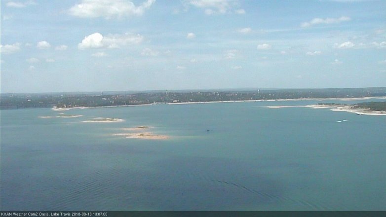 Lake Travis webcam, August 16, 2018 12:10 PM CT