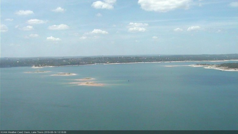 Lake Travis webcam, August 16, 2018 12:20 PM CT