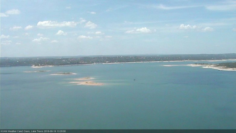 Lake Travis webcam, August 16, 2018 12:30 PM CT
