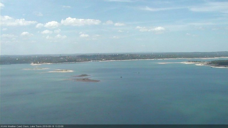 Lake Travis webcam, August 16, 2018 12:35 PM CT