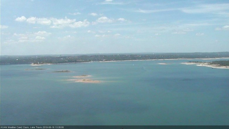 Lake Travis webcam, August 16, 2018 12:40 PM CT