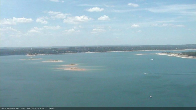 Lake Travis webcam, August 16, 2018 12:45 PM CT