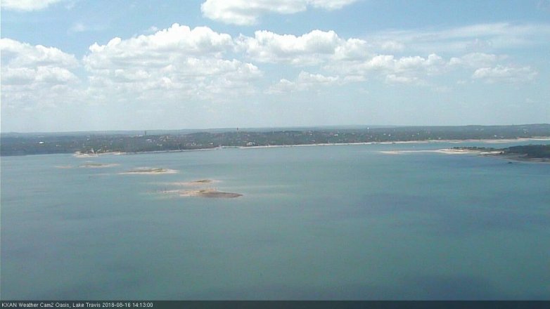 Lake Travis webcam, August 16, 2018 1:15 PM CT