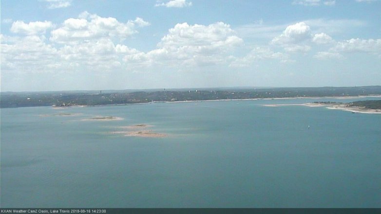 Lake Travis webcam, August 16, 2018 1:25 PM CT