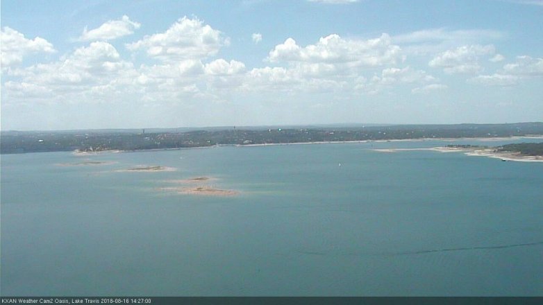 Lake Travis webcam, August 16, 2018 1:30 PM CT