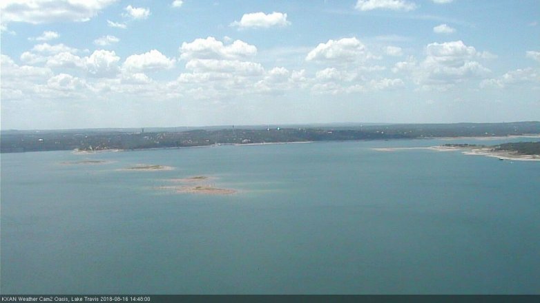 Lake Travis webcam, August 16, 2018 1:50 PM CT