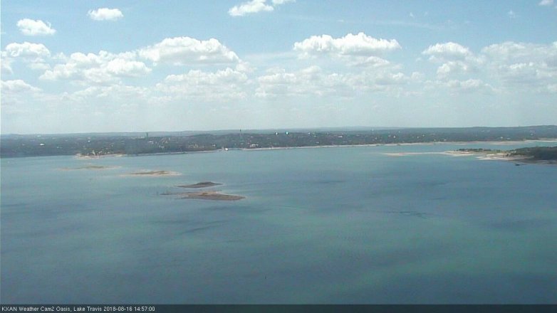 Lake Travis webcam, August 16, 2018 2:00 PM CT