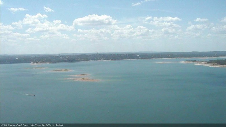 Lake Travis webcam, August 16, 2018 2:05 PM CT