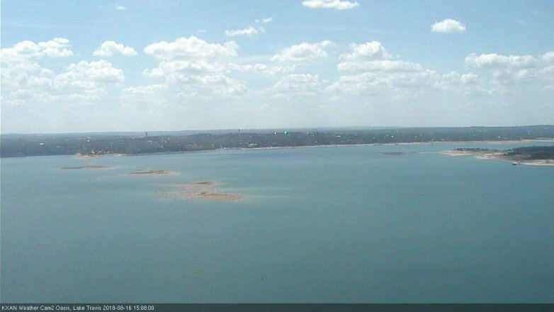 Lake Travis webcam, August 16, 2018 2:10 PM CT