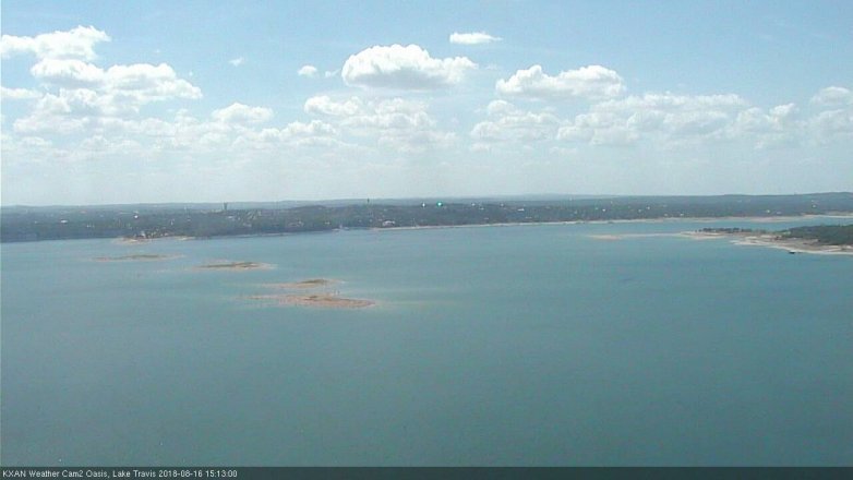Lake Travis webcam, August 16, 2018 2:15 PM CT