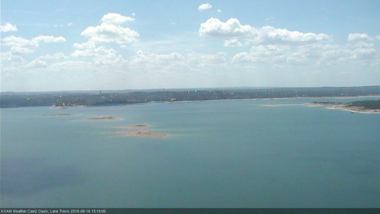 Lake Travis webcam, August 16, 2018 2:20 PM CT