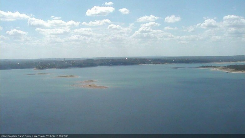 Lake Travis webcam, August 16, 2018 2:30 PM CT
