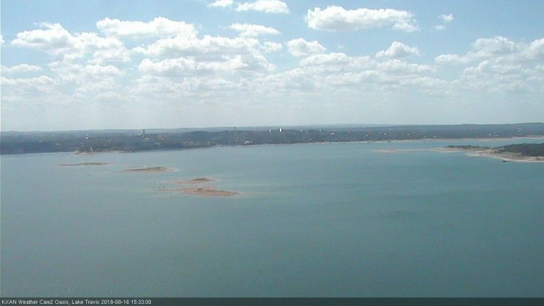 Lake Travis webcam, August 16, 2018 2:35 PM CT