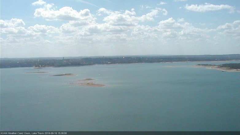 Lake Travis webcam, August 16, 2018 2:40 PM CT