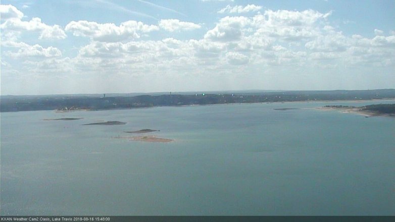 Lake Travis webcam, August 16, 2018 2:50 PM CT