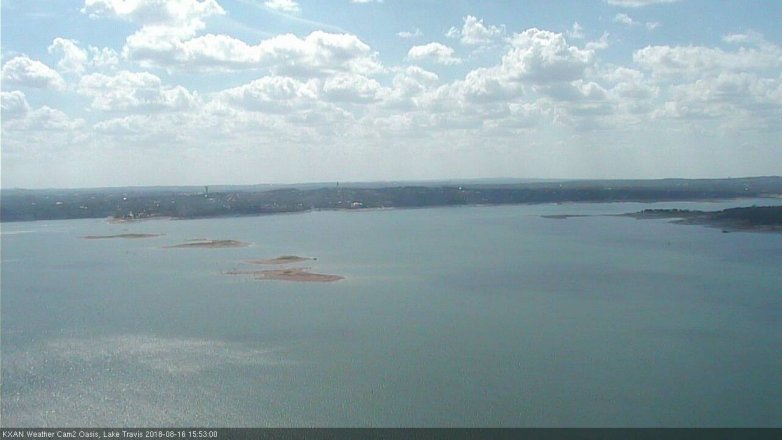 Lake Travis webcam, August 16, 2018 2:55 PM CT