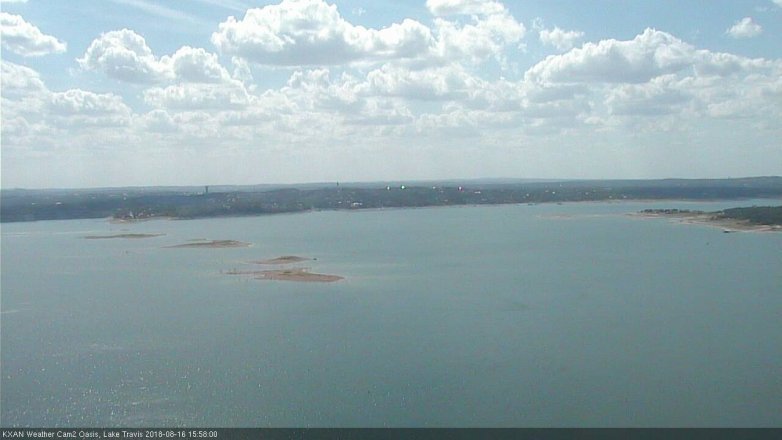 Lake Travis webcam, August 16, 2018 3:00 PM CT