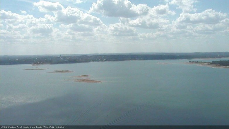 Lake Travis webcam, August 16, 2018 3:05 PM CT