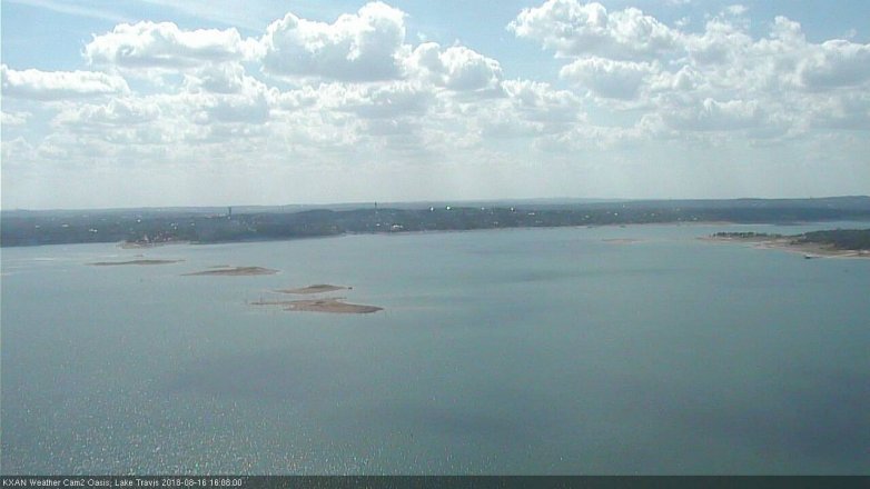 Lake Travis webcam, August 16, 2018 3:10 PM CT