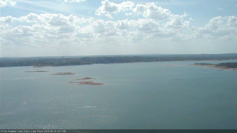 Lake Travis webcam, August 16, 2018 3:20 PM CT