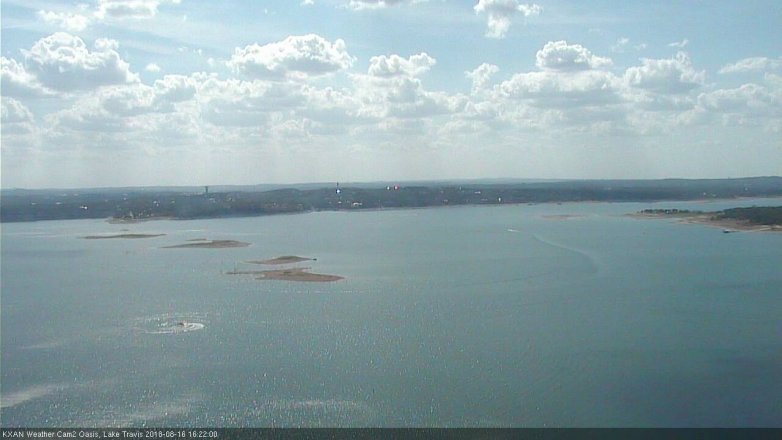 Lake Travis webcam, August 16, 2018 3:25 PM CT