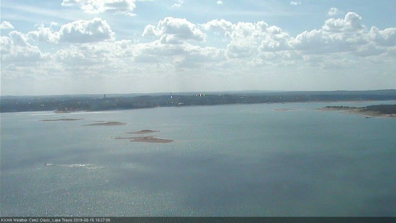 Lake Travis webcam, August 16, 2018 3:30 PM CT