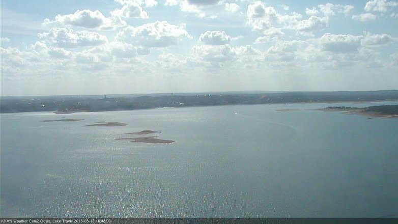 Lake Travis webcam, August 16, 2018 3:50 PM CT