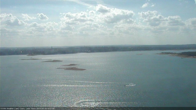 Lake Travis webcam, August 16, 2018 4:00 PM CT