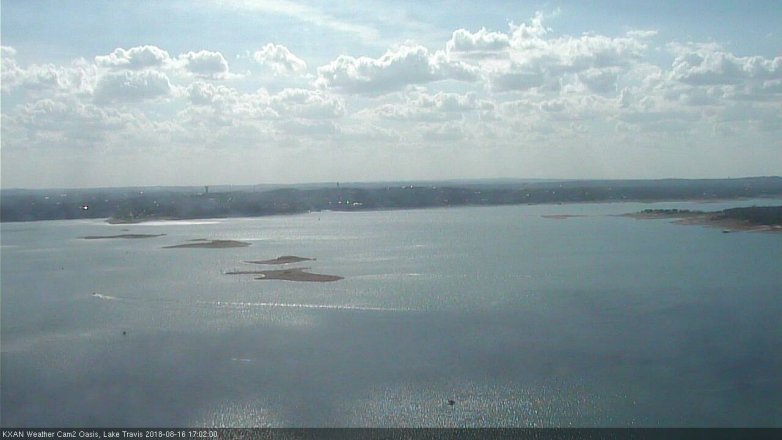 Lake Travis webcam, August 16, 2018 4:05 PM CT