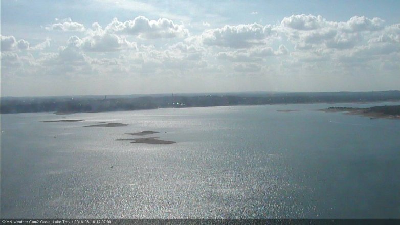 Lake Travis webcam, August 16, 2018 4:10 PM CT