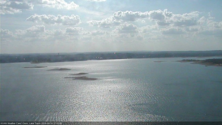 Lake Travis webcam, August 16, 2018 4:20 PM CT