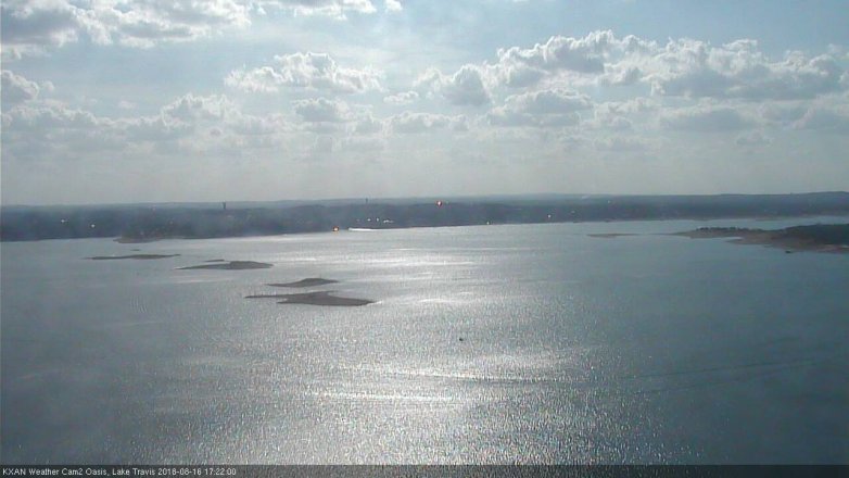 Lake Travis webcam, August 16, 2018 4:25 PM CT