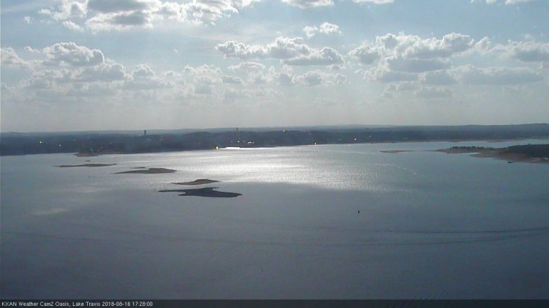 Lake Travis webcam, August 16, 2018 4:30 PM CT