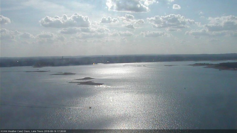 Lake Travis webcam, August 16, 2018 4:40 PM CT