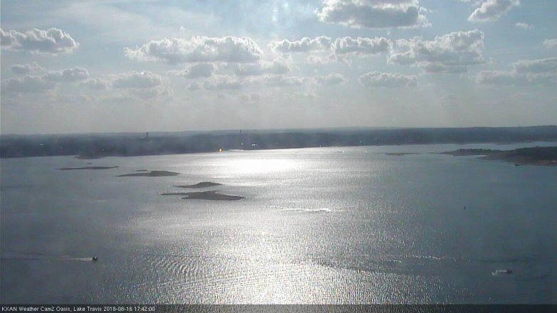 Lake Travis webcam, August 16, 2018 4:45 PM CT