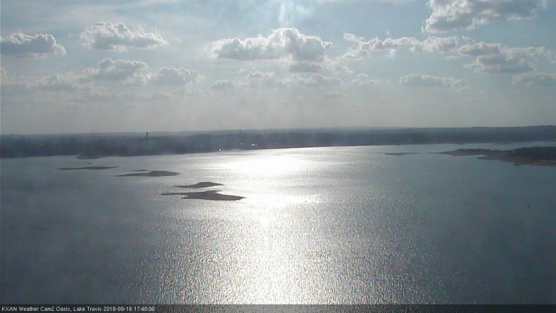Lake Travis webcam, August 16, 2018 4:50 PM CT
