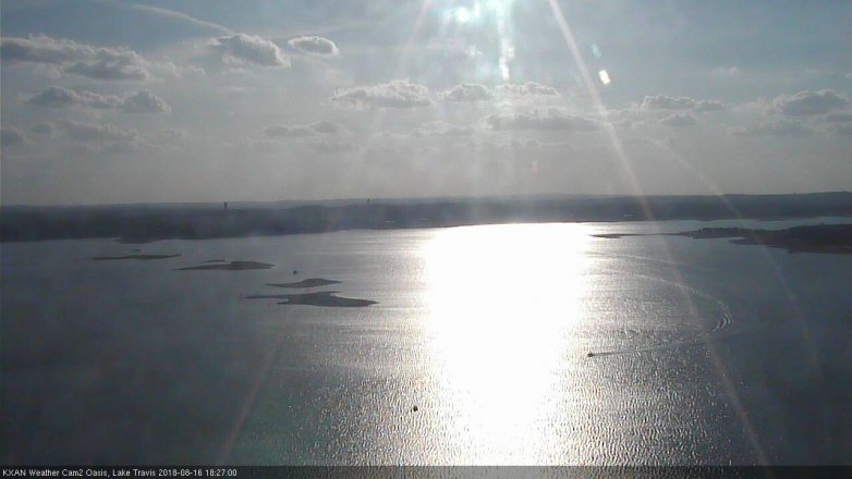 Lake Travis webcam, August 16, 2018 5:30 PM CT