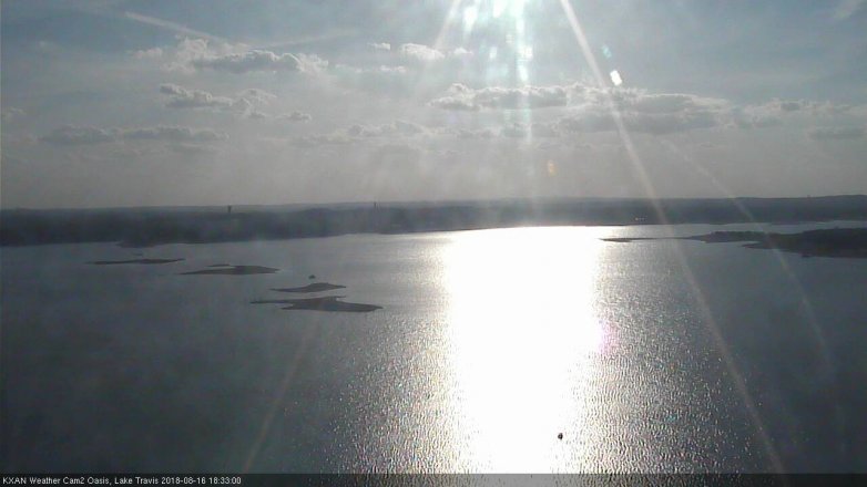 Lake Travis webcam, August 16, 2018 5:35 PM CT