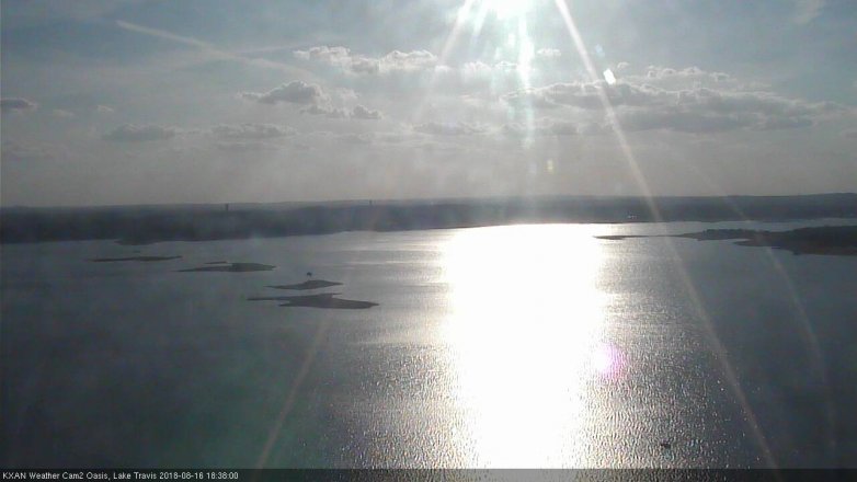 Lake Travis webcam, August 16, 2018 5:40 PM CT