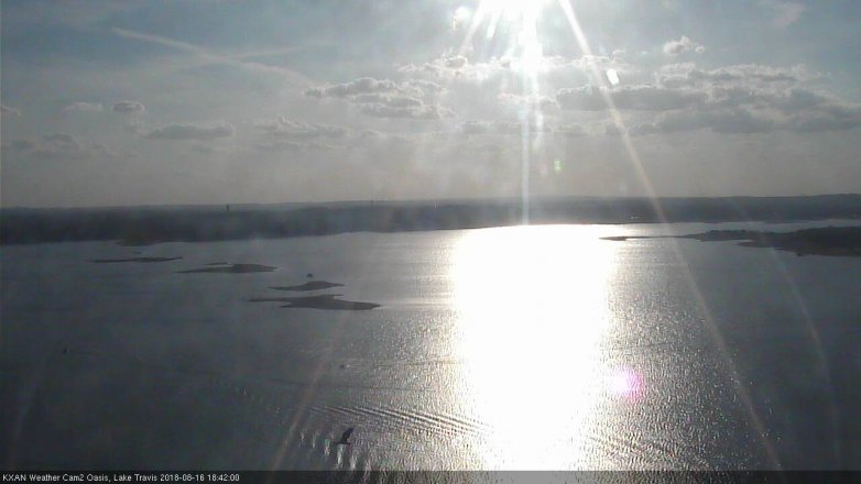 Lake Travis webcam, August 16, 2018 5:45 PM CT