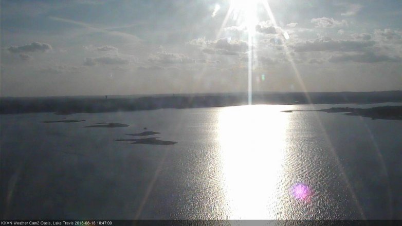 Lake Travis webcam, August 16, 2018 5:50 PM CT
