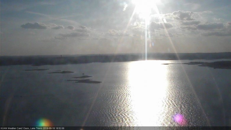 Lake Travis webcam, August 16, 2018 5:55 PM CT
