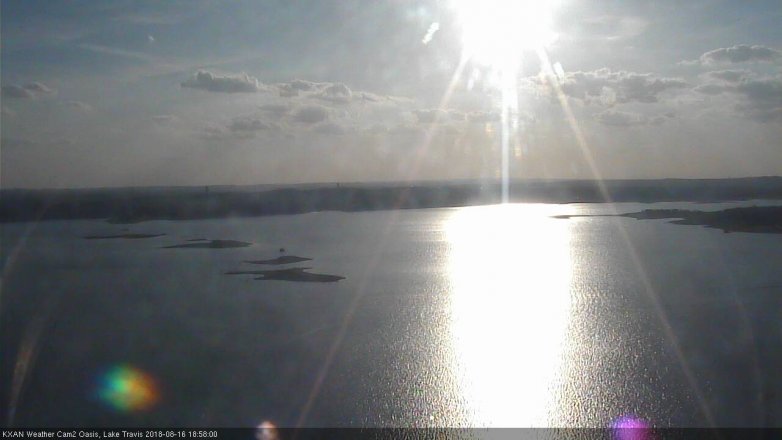 Lake Travis webcam, August 16, 2018 6:00 PM CT
