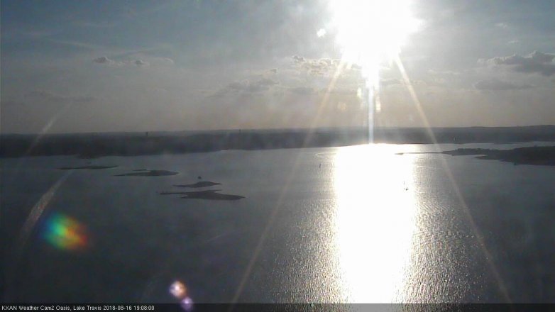 Lake Travis webcam, August 16, 2018 6:10 PM CT