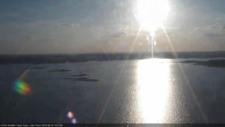 Lake Travis webcam, August 16, 2018 6:15 PM CT