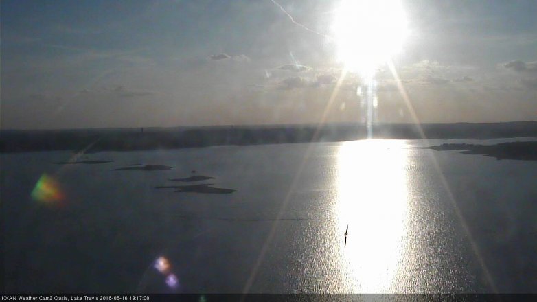 Lake Travis webcam, August 16, 2018 6:20 PM CT