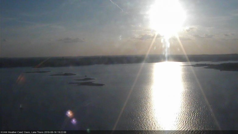 Lake Travis webcam, August 16, 2018 6:25 PM CT