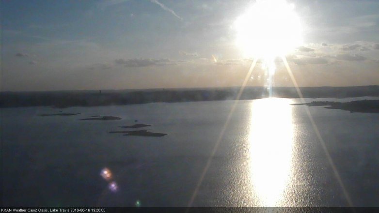 Lake Travis webcam, August 16, 2018 6:30 PM CT
